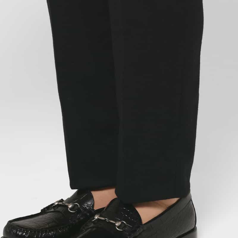 BARNEYS NEW YORK ウールフランネル素材イージーパンツ NAVY