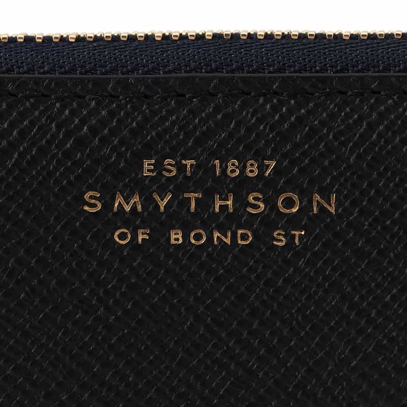 SMYTHSON "PANAMA"スモールジップウォレット NAVY