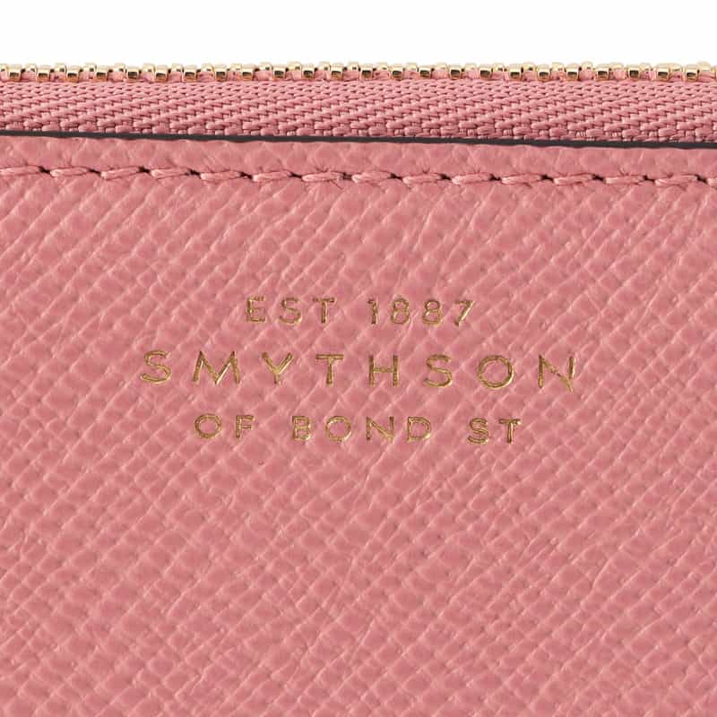 SMYTHSON "PANAMA"スモールジップウォレット PINK