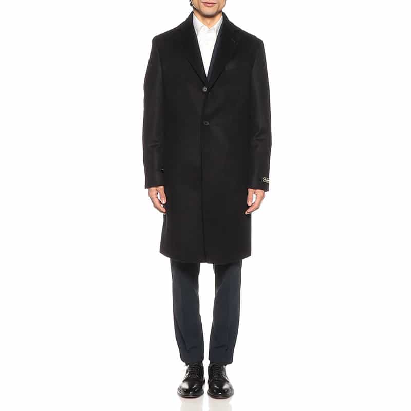 BARNEYS NEW YORK カシミヤチェスターコート NAVY
