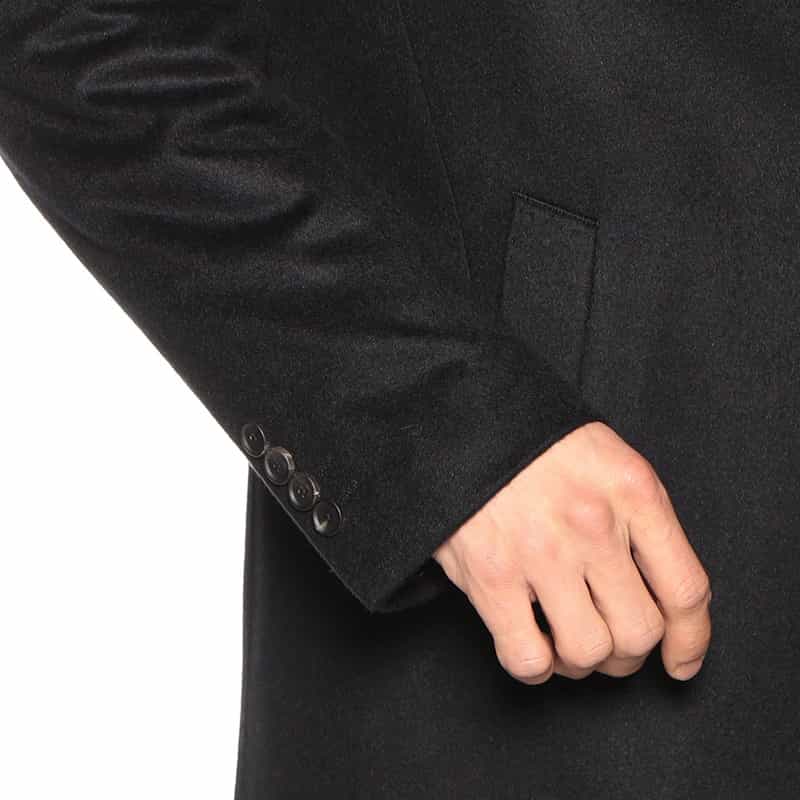 BARNEYS NEW YORK カシミヤチェスターコート NAVY