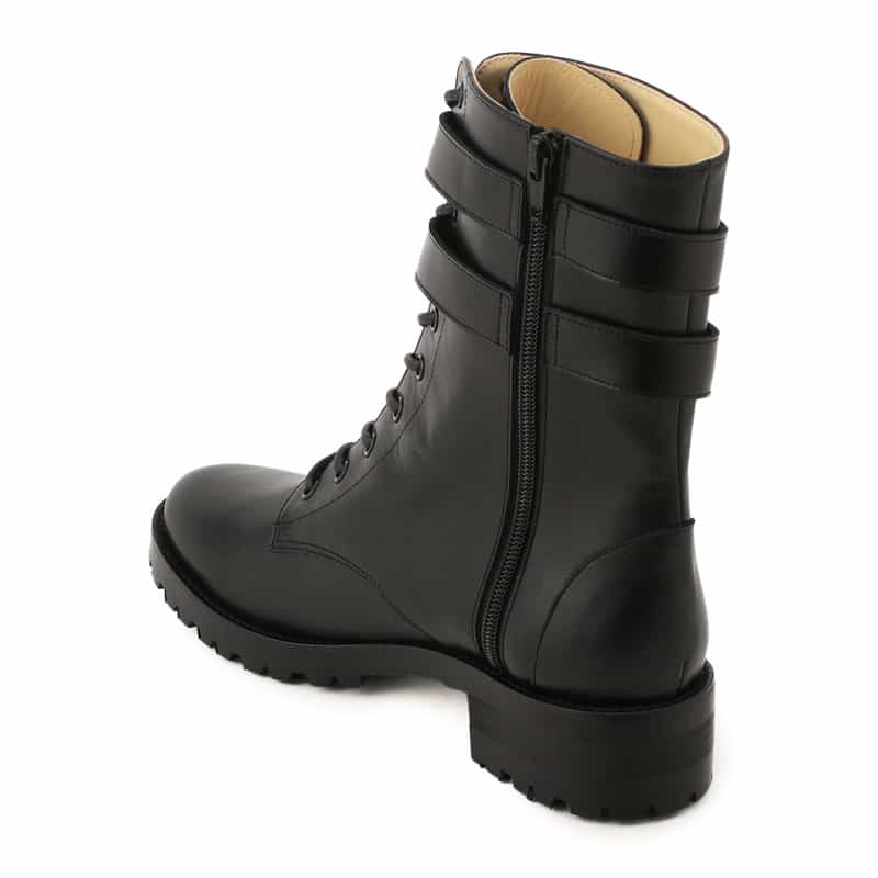 BARNEYS NEW YORK レースアップコンバットブーツ BLACK