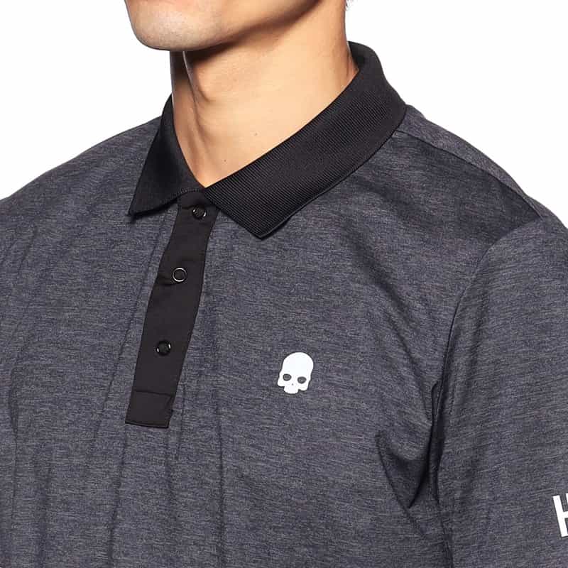 HYDROGEN バイカラーポロシャツ GRAY