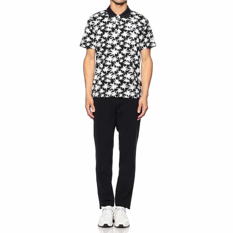 HYDROGEN プリントポロシャツ BLACK