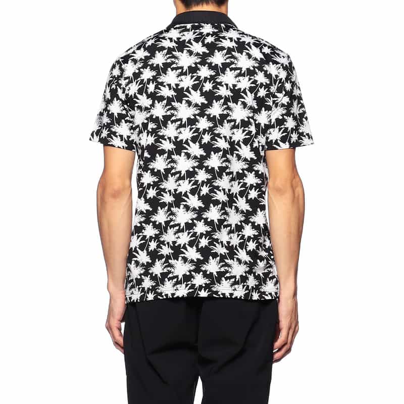 HYDROGEN プリントポロシャツ BLACK