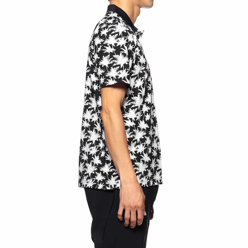 HYDROGEN プリントポロシャツ BLACK