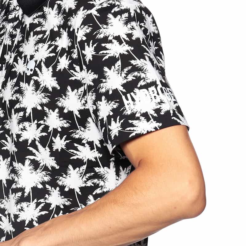 HYDROGEN プリントポロシャツ BLACK