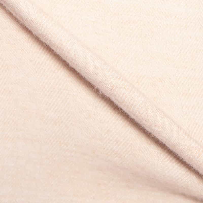 OSVALDO TRUCCHI ヘリンボーン柄フランネルシャツ “START“ BEIGE