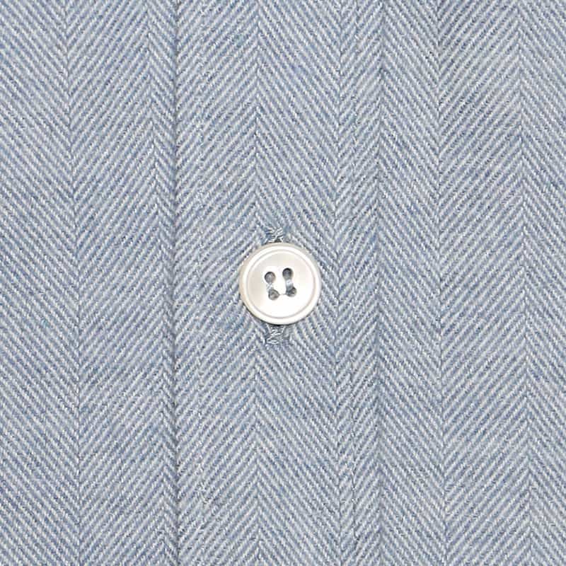 OSVALDO TRUCCHI ヘリンボーン柄フランネルシャツ “START“ BLUE