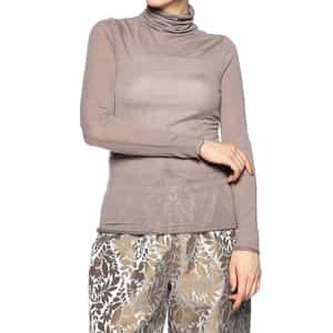 ウォッシャブルタートルネックシアーニットプルオーバー