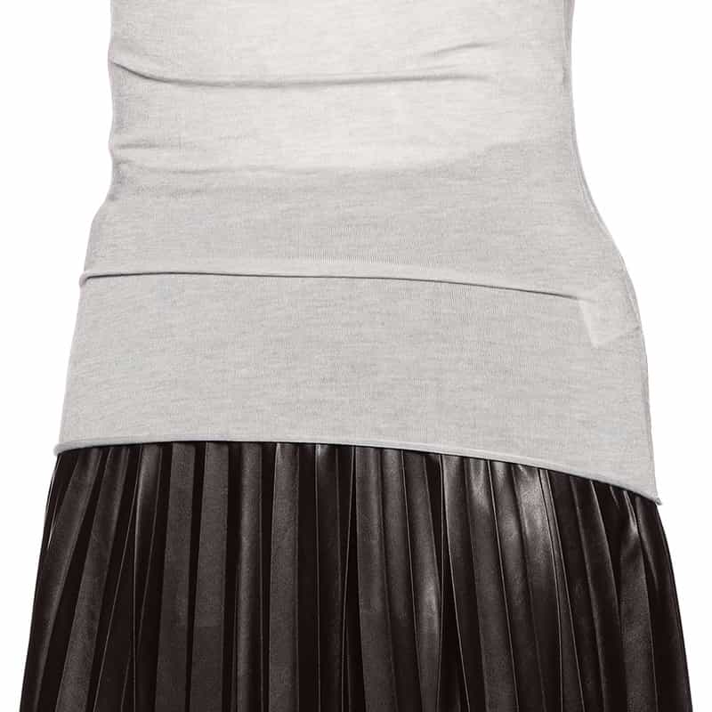 BARNEYS NEW YORK ウォッシャブルタートルネックシアーニットプルオーバー GRAY