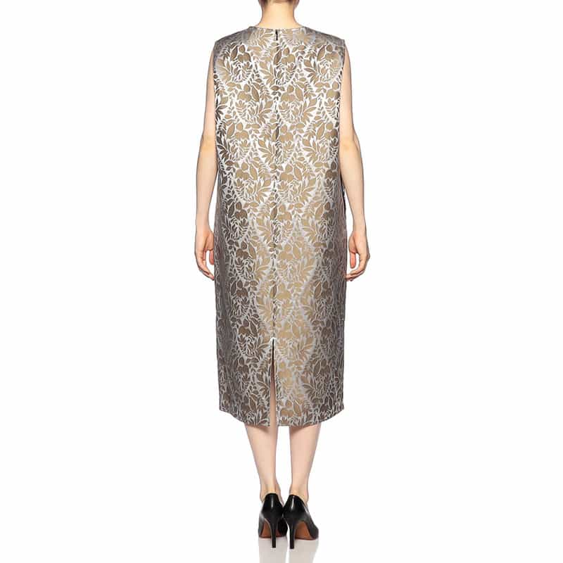 BARNEYS NEW YORK ジャカードコクーンドレス SILVER