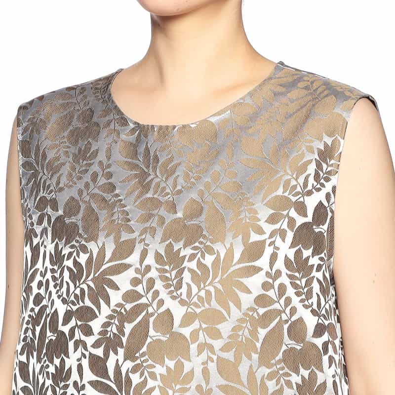 BARNEYS NEW YORK ジャカードコクーンドレス SILVER