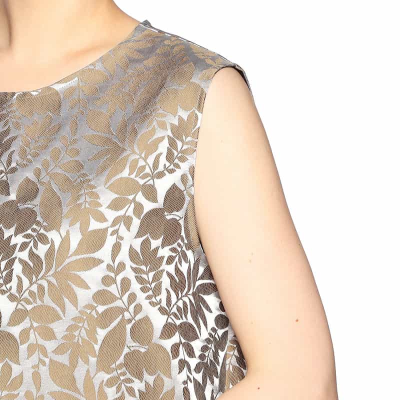 BARNEYS NEW YORK ジャカードコクーンドレス SILVER