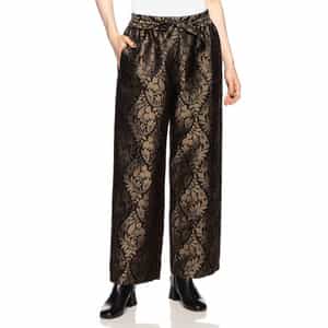 ジャカードドローストリングワイドパンツ