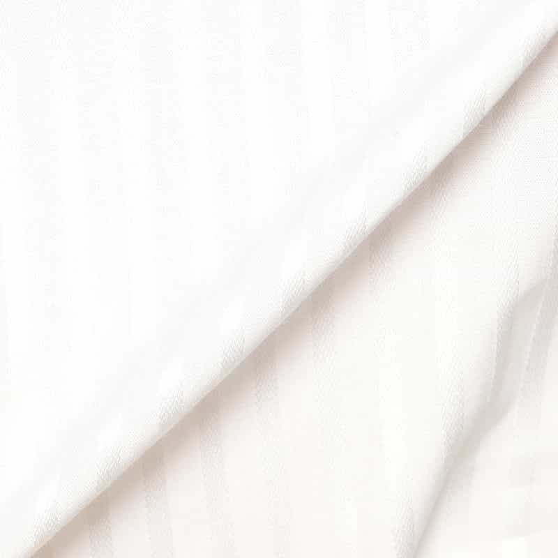 BARNEYS NEW YORK ウォッシャブルドビーストライプ柄シャツ WHITE