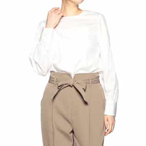 ウォッシャブル ドビーストライプ柄ブラウス