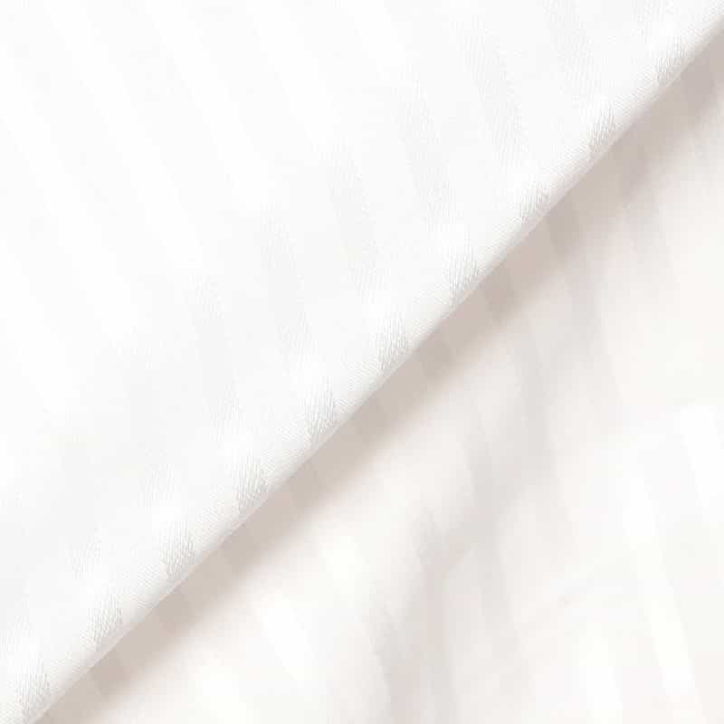 BARNEYS NEW YORK ウォッシャブル ドビーストライプ柄ブラウス WHITE