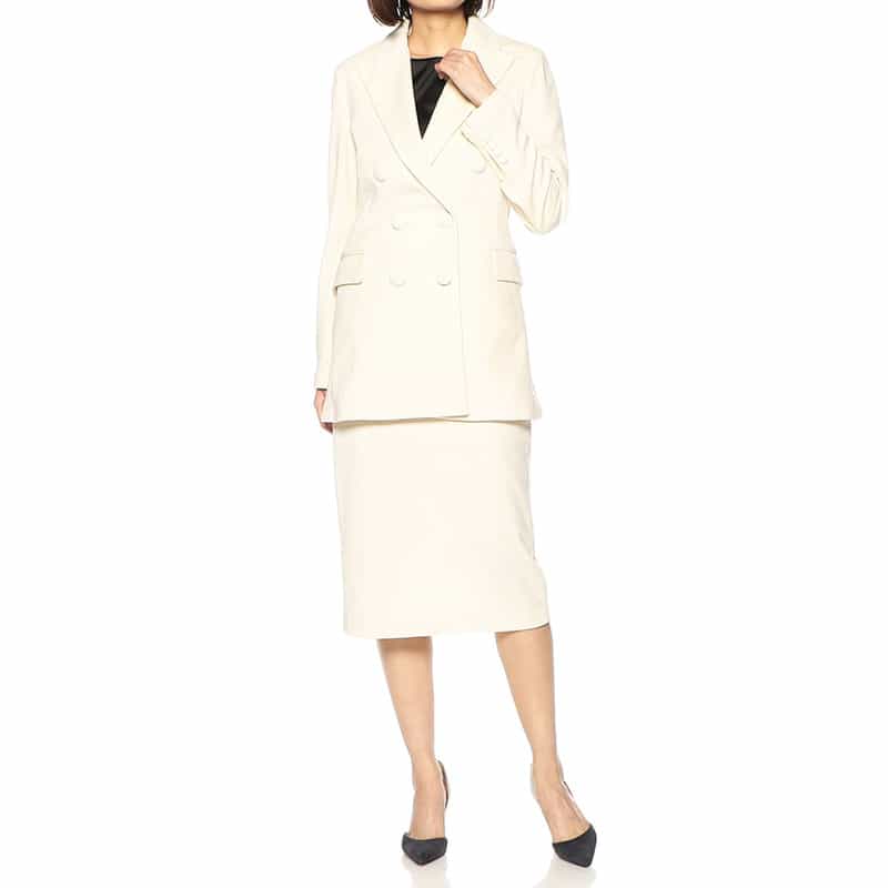 CIRCOLO1901 セットアップダブルブレステッドコーデュロイジャケット IVORY