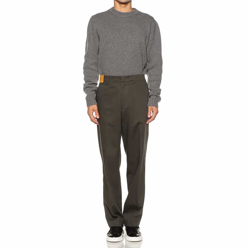 BIBLIOTHECA ストレートチノパンツ “OFFICER" KHAKI