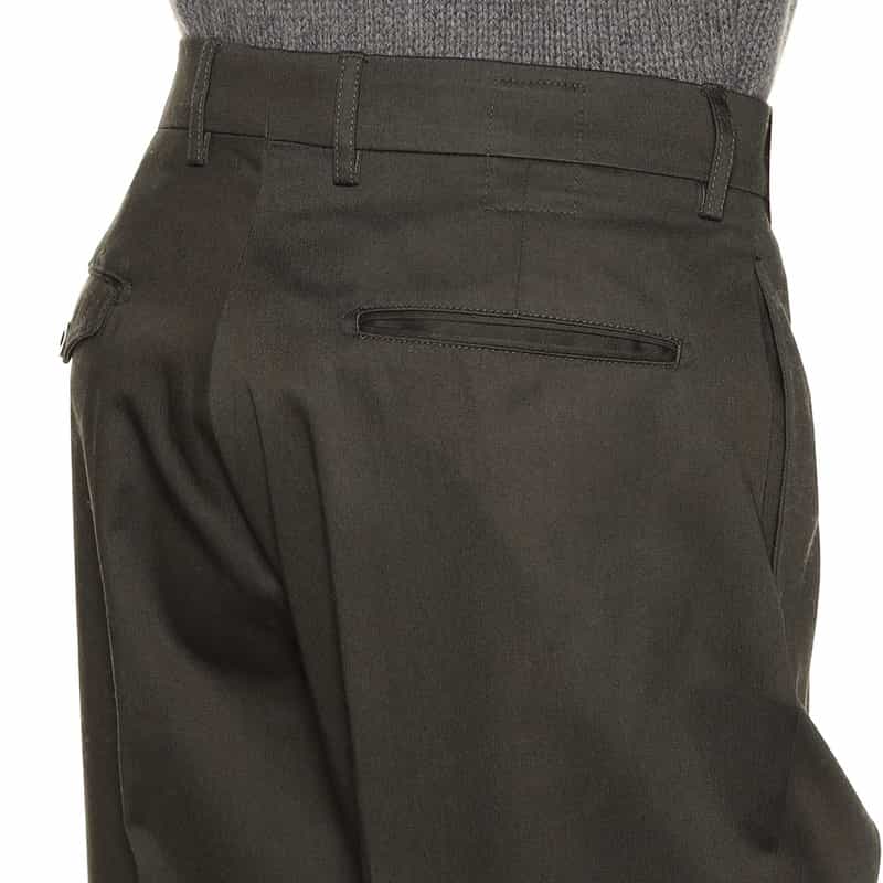 BIBLIOTHECA ストレートチノパンツ “OFFICER" KHAKI