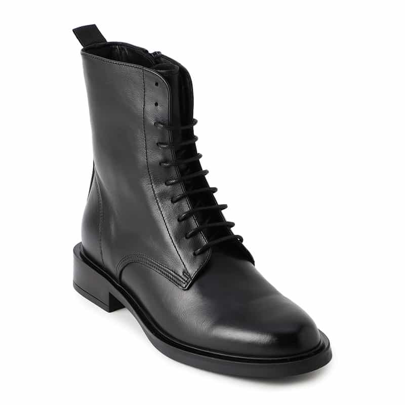 BARNEYS NEW YORK レースアップブーツ BLACK