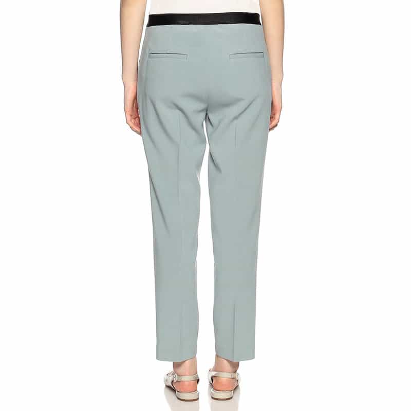 BARNEYS NEW YORK ウォッシャブルバックウエストゴムパンツ BLUE GREEN