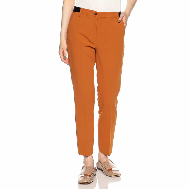 BARNEYS NEW YORK ウォッシャブルバックウエストゴムパンツ ORANGE