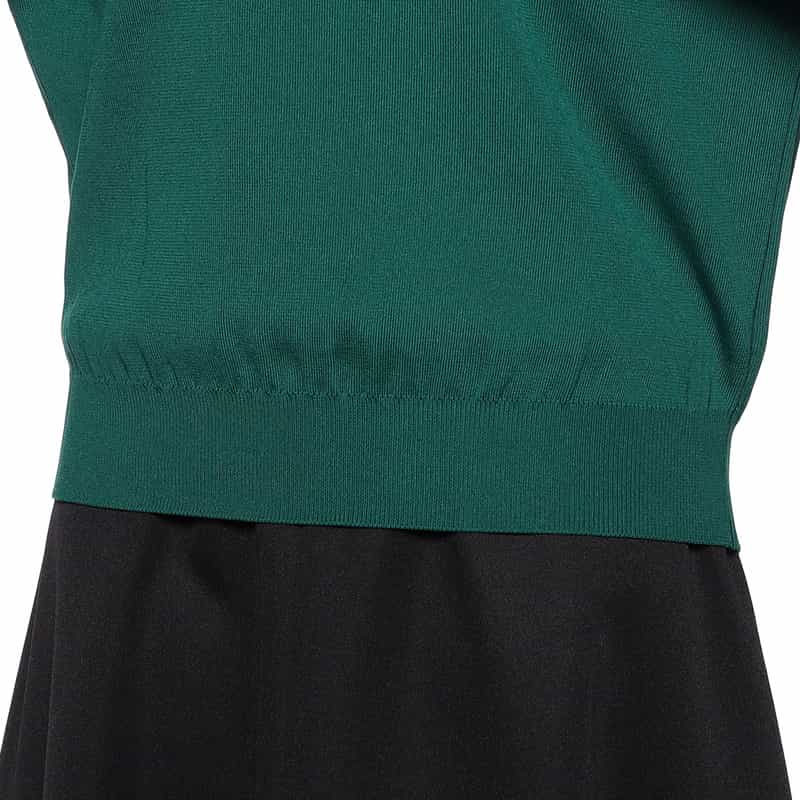 BARNEYS NEW YORK ウォッシャブルクルーネックニットプルオーバー GREEN