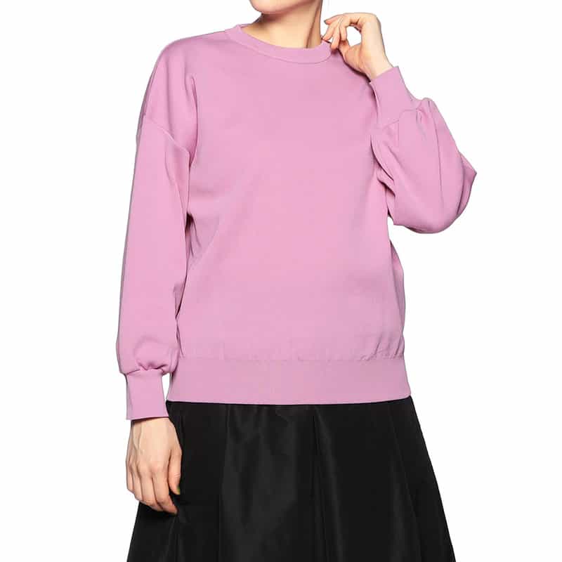 BARNEYS NEW YORK ウォッシャブルクルーネックニットプルオーバー LIGHT PURPLE