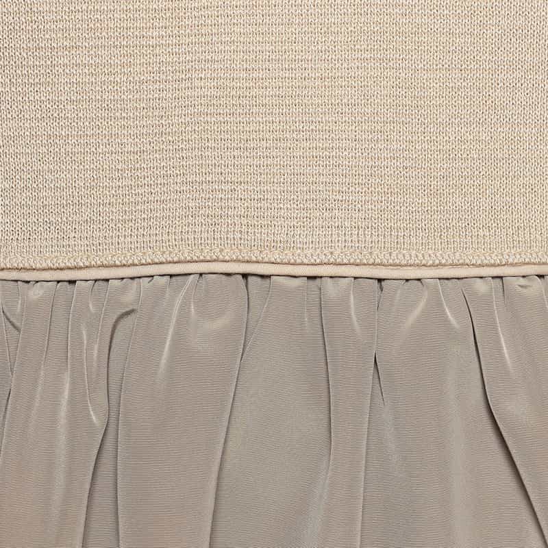 BARNEYS NEW YORK コンビネーション切替ドレス GRAY BEIGE