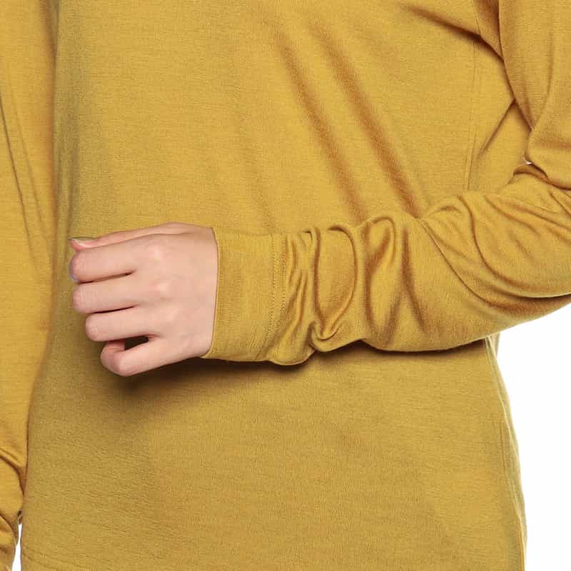 BARNEYS NEW YORK ウォッシャブルウールタートルネックニットプルオーバー MUSTARD