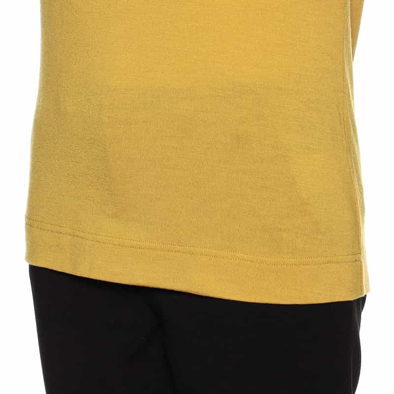 BARNEYS NEW YORK ウォッシャブルウールタートルネックニットプルオーバー MUSTARD