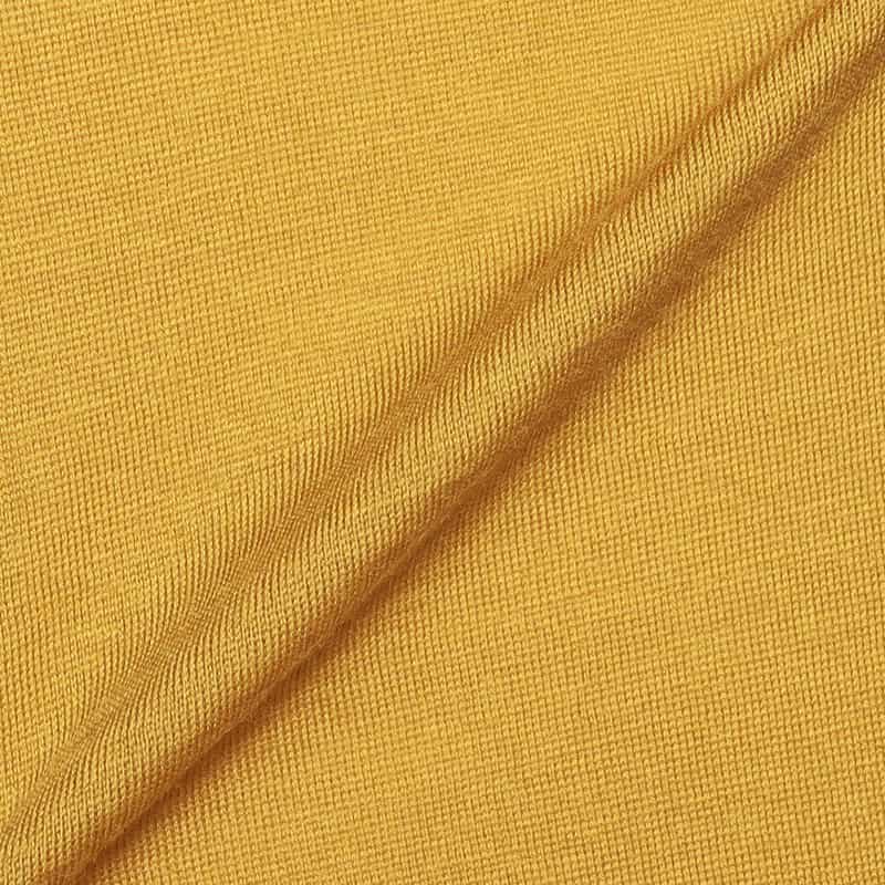 BARNEYS NEW YORK ウォッシャブルウールタートルネックニットプルオーバー MUSTARD