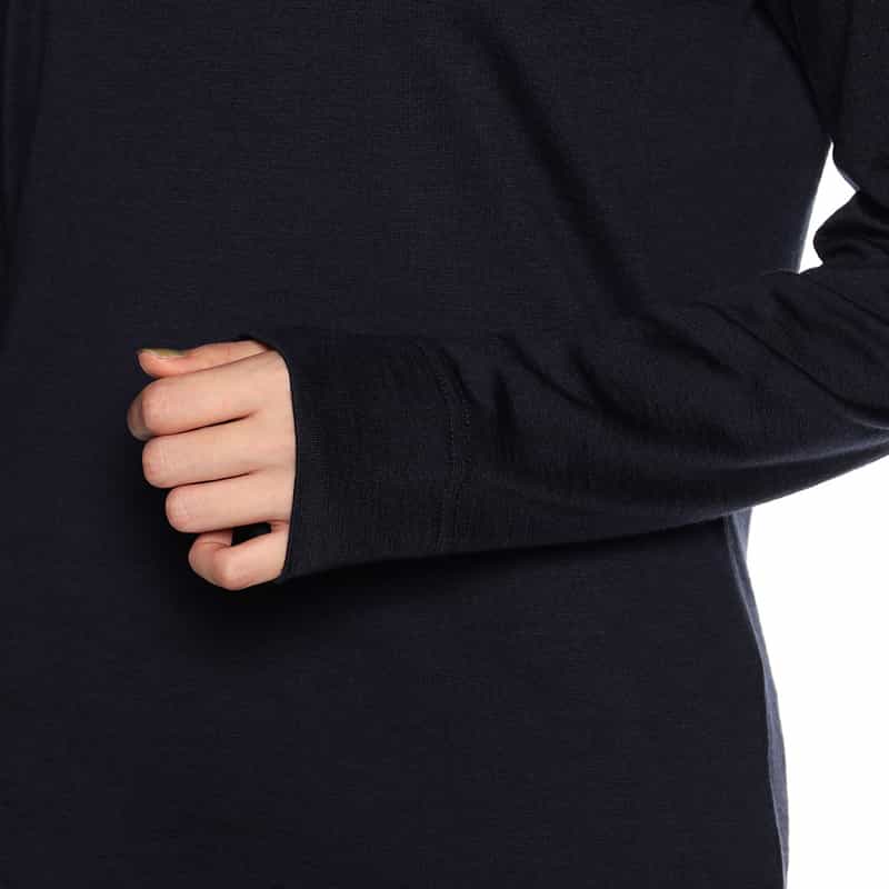 BARNEYS NEW YORK ウォッシャブルウール襟付きニットプルオーバー NAVY