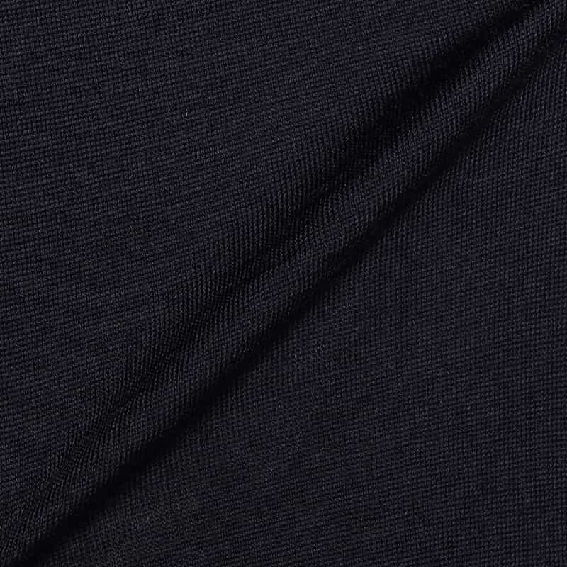 BARNEYS NEW YORK ウォッシャブルウール襟付きニットプルオーバー NAVY