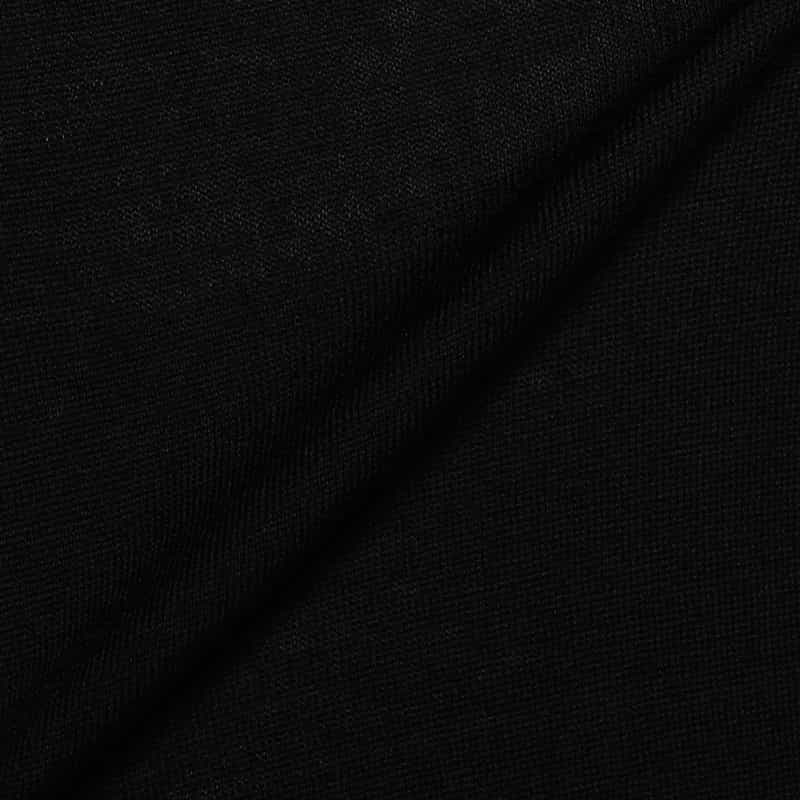 BARNEYS NEW YORK ウォッシャブルウール襟付きニットプルオーバー BLACK