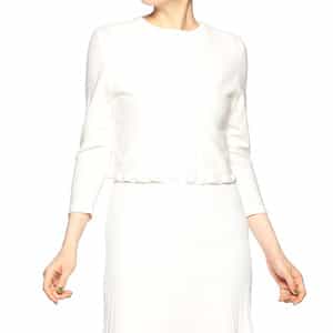 ウォッシャブルヘムフリルショートニットカーディガン