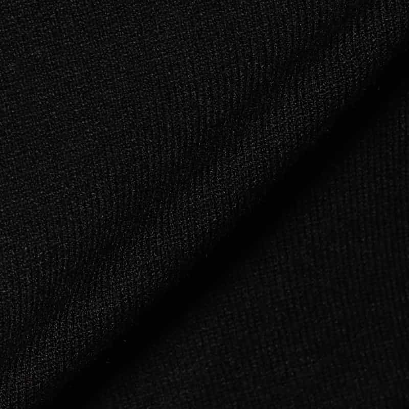 BARNEYS NEW YORK ウォッシャブルヘムフリルショートニットカーディガン BLACK