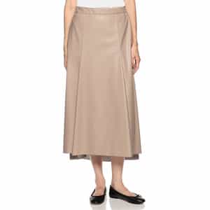 ウォッシャブルエコレザーフレアスカート