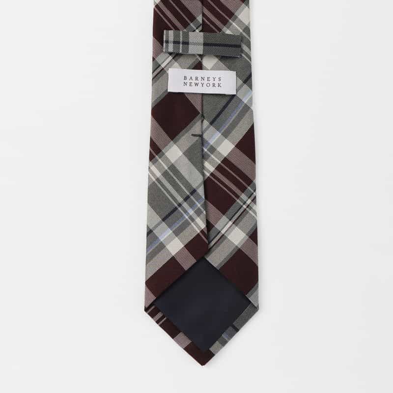BARNEYS NEW YORK チェック柄タイ RED
