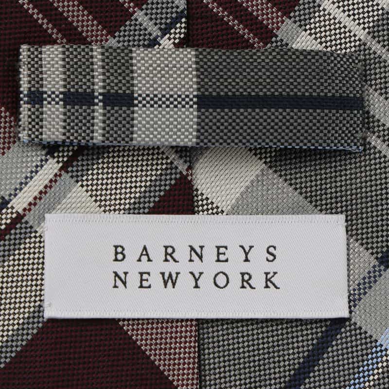 BARNEYS NEW YORK チェック柄タイ RED