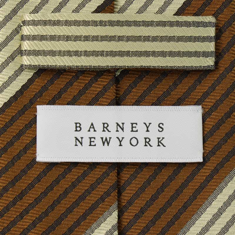 BARNEYS NEW YORK レジメンタル柄タイ ORANGE