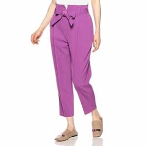 ウォッシャブルベルテッドタッククロップドパンツ