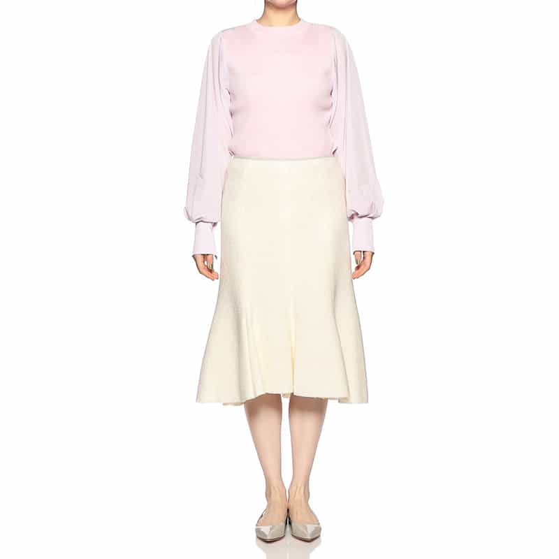 BARNEYS NEW YORK アクリルウールマーメイドスカート WHITE