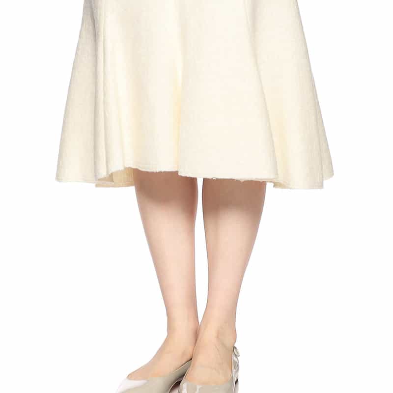 BARNEYS NEW YORK アクリルウールマーメイドスカート WHITE