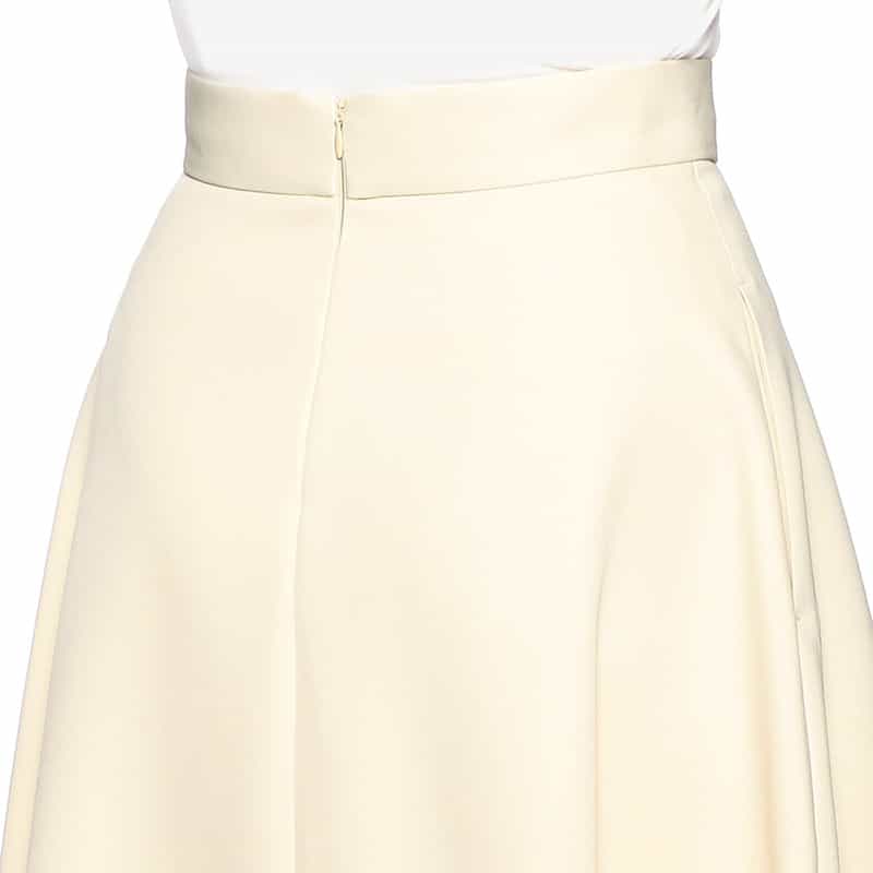 BARNEYS NEW YORK ウォッシャブルボリュームフレアロングスカート LIGHT YELLOW