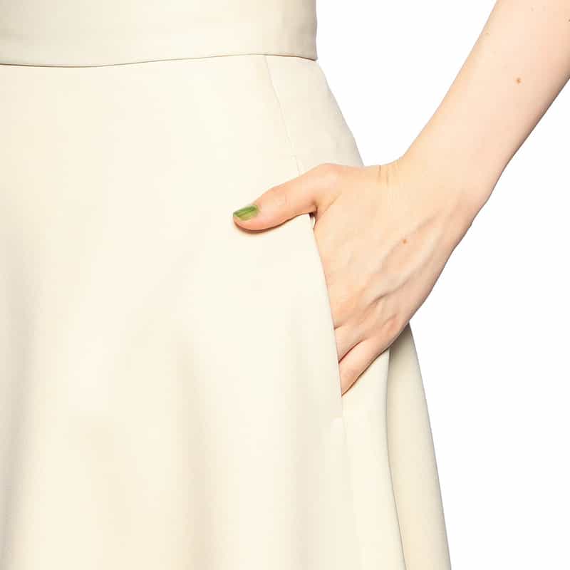 BARNEYS NEW YORK ウォッシャブルボリュームフレアロングスカート LIGHT YELLOW