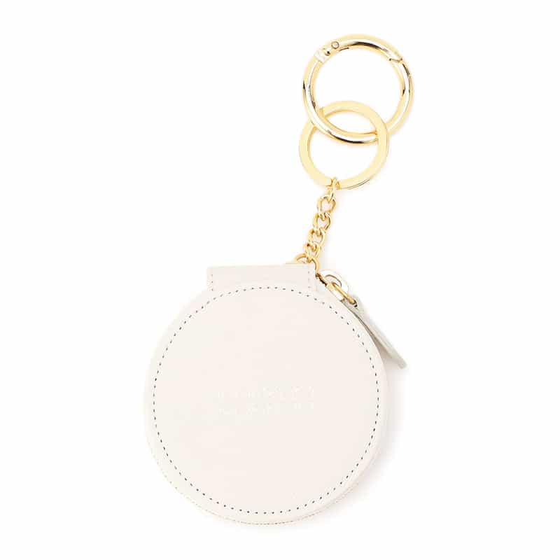 BARNEYS NEW YORK ミラー付きロゴ入りマルチケースチャーム IVORY