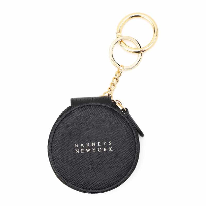 BARNEYS NEW YORK ミラー付きロゴ入りマルチケースチャーム BLACK